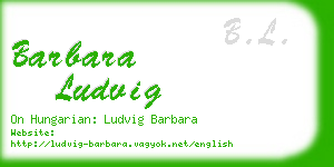 barbara ludvig business card
